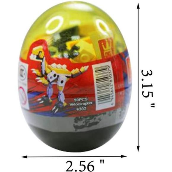 4 Pack Dinosaur Building Blocks Toys in Jumbo Eggs for Kids Boys Girls - Picture 6 of 6